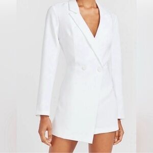 Express White Double-Breasted Blazer romper